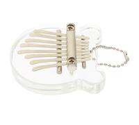 Cabilock Small 8-key Crystal Kalimba Thumb Piano with Bear Design and Protective Box - 8-tone Finger Piano Musical Instrument for Beginners and Travel