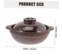 Cabilock Small Ceramic Casserole with Lid Heat-resistant Kitchen Cooking Pot for Rice Noodles Stew and Soup Cookware with Smooth Double Handles for Safe Easy Handling
