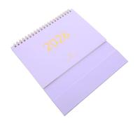 Cabilock Small Desktop Calendar Purple Medium Standing Planner for Daily Habit Tracking and Work Schedule Organization Multifunctional Tabletop Ornament for Office and Home Decor
