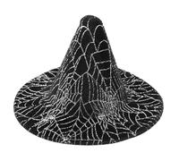 Cabilock Small Halloween Pet Witch Hat with Spiderweb Design Lightweight DIY Mini Witch Hat for Dogs and Dolls Classic Festival Costume Accessory for Halloween Parties