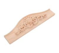 Cabilock Small Wooden Applique Furniture Wood Embellishments Applique Closet Onlay 29x8cm Beige Solid Wood European Style Classical Elegant Decorative Element for Home Furniture Decorating