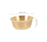 Cabilock Smooth Copper Bowl for Home Decor and Buddhist Offering Small Portable Tableware with Fine Craftsmanship and Wear-Resistant Sacred Sacrificial Dish for Temple Use