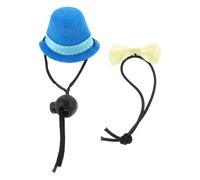 Cabilock Snake Lizard Costume Accessory Pet Decor Bearded-dragon Clothes Lightweight Cloth Material Easy to Take off Comfortable Hat and Bow-tie for Reptile Dress up Festivals