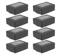 Cabilock Soap Boxes for Lightweight Storage and Display Kraft Paper Black with Window 30pcs Practical and Simple Design of Soap Or Small Jewelry Accessories for Party Favour Wrapping