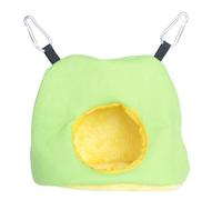 Cabilock Soft Plush Parrot Hammock Nest Winter Warmth Hanging Bird Cage Bed Lightweight Polyester and Plush Cloth Hut Random Color for Small Pets for Pet Home or Gift