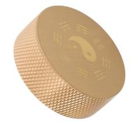 Cabilock Solid Brass Round Paperweight for Calligraphy Traditional Chinese Desk Accessory Cultural Decorative Weight Sturdy Paper Holder for Office and Art Use