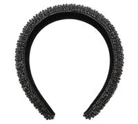 Cabilock Sparkling Rhinestone Padded Headband for Women Wide Bejewelled Hairband with Crystal Embellishments Glamorous Party Hair Accessory for Weddings Dancing Concerts and Ceremonies