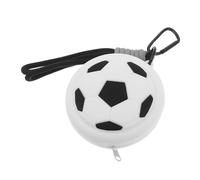 Cabilock Sports Keychain Coin Purse Football Shaped PVC Mini Backpack Pendant for Headphone Storage Soccer Fan Accessory