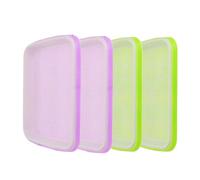 Cabilock Sprouter Tray Set of 4 with Mesh Lid 13.6X9.8X1.6 Inch Soilless Seed Sprouting Pots for Home Indoor Microgreens Wheatgrass Germination
