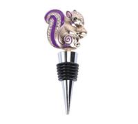 Cabilock Squirrel Wine Bottle Stopper Zinc Alloy Reusable Plug with Rhinestone Inlay for Red Wine and Beverage Bottles Elegant Kitchen Decoration