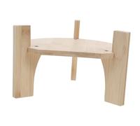 Cabilock Stable Bamboo Stand for Drink Dispenser with Non-slip Base, Stylish Rustic Yellow Pedestal Holder for Family Dinners and Gatherings