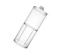 Cabilock Stackable Cotton Dispenser Organizer for Vanity and Bathroom Dual-compartment Cotton Pad Holder and Swab Storage Elegant Transparent Design for Neat and Tidy Spaces