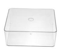 Cabilock Stackable Large Acrylic Makeup Organizer Box with Clear Lid Dustproof Transparent Cosmetics Storage Container for Lipstick Skincare and Jewelry Multipurpose Storage Box for