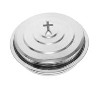 Cabilock Stackable Stainless Steel Communion Bread Plates for Church and Home Use Large Capacity Holy Communion Tray Easy-Clean Reusable Party Plates with Space-Saving Design