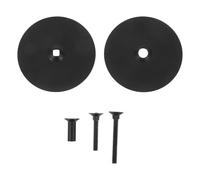 Cabilock Stainless Steel Deadbolt Cover Plate with Quick Installation and Seamless Coverage Round Black Escutcheon Plate for Metal and Closet Doors for Door Repair and Office Use