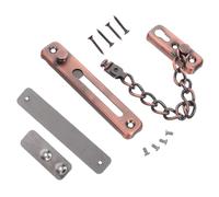 Cabilock Stainless Steel Door Chain Lock Theft Safety Latch for Hotel Security No Drill Installation Protection for Home Travel Dark Red Finish