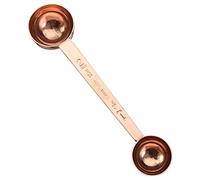 Cabilock Stainless Steel Dual Sided Measuring Spoon with Scale for Kitchen Baking Coffee Compact Easy to Clean for Accurate Measurements of Coffee Sugar Spices Rose Gold