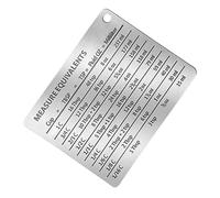 Cabilock Stainless Steel Fridge Magnet Magnets for Fridge Kitchen Measurement Conversion Chart Measurement Refrigerator Magnet Refrigerator Measurement Magnet Fridge Magnets Silver