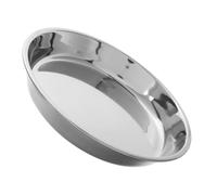 Cabilock Stainless Steel Korean Style Charcoal Pan with Large Capacity for BBQ Grill Grate Lightweight Ash Tray for Outdoor Camping and Commercial Grilling Easy to Clean Round Silver Plate