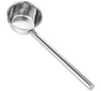Cabilock Stainless Steel Long Handle Water Ladle, Metal Dipper Spoon with Pouring Lip, Deep Bowl Soup Ladle for Kitchen, Garden Watering, Canteen, Washing Vegetables and Household Use, 12 cm Bowl