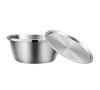 Cabilock Stainless Steel Mixing Bowl Silver Large Capacity with Lid | Kitchen Baking, Egg Mixing, Seasoning Blending, Indoor Use, Lightweight Build, Food Holding, Silver Finish