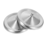 Cabilock Stainless Steel Mug Cup Lid 4.13 Inch Round Cup Cover Heat Preservation Sealing Cap for Thermal Cups Spill Stopper for Hot Drinks Home Party Camping Set of 2