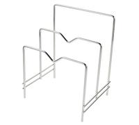 Cabilock Stainless Steel Pot Lid Holder Kitchen Chopping Board Rack Multi-function Storage Rack for Dishes Cutting Boards Random Style
