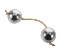 Cabilock Stainless Steel Rhythm Shaker Balls Double Ball Hand Percussion Instrument Lightweight for Group Play Shaker Sessions Suitable for Rhythmic Training and Precision Rhythm Control