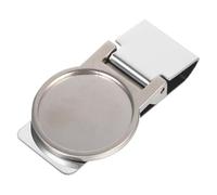 Cabilock Stainless Steel Small Money Clip Portable Metal Check Clip Practical Cash Holder Lightweight Office Organizer with Creative Design for Notes and Bills