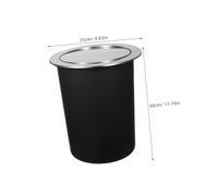 Cabilock Stainless Steel Tabletop Trash Can with Swing Flip Lid Compact Built-in Countertop Garbage Bin for Kitchen and Restroom Easy One-handed Operation Space-saving Waste Holder
