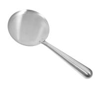 Cabilock Stainless Steel Tofu Brain Scoop with Flat Bottom Rice Scooper Ergonomic Cooking Spoon for Home Restaurant Kitchen Multi Use Serving Ladle for Rice Soup and Desserts