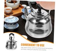 Cabilock Stovetop Whistling Teakettle Stainless Steel Kettle Pot with Safety Handle Fast Energy-Saving Heating Thin Spout for Precise Pouring Compact Design for Home Kitchen and Camping