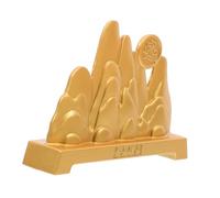 Cabilock Sun-earning Ornaments Alloy Mountain Statue Desktop Bookshelf Craft Iron Alloy Sculpture Home Office Mountain Decoration