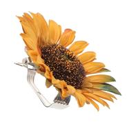 Cabilock Sunflower Curtain Tieback Clip No-drill Drapery Binding Buckle Floral Curtain Holdback Clamp Decorative Window Tie Backs for Home Drapes