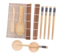 Cabilock Sushi Making Rolling Mat Kit for Beginners with Chopsticks Tightly Woven Sushi Roller Tool Suite for Precise Rolling and Easy Storage