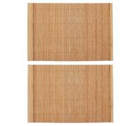 Cabilock Table Mats Placements Anti-slip 2pcs Heat Insulation Bamboo Wood Placemats Practical and Fashion Style for Tableware and Bottles for Dining and Kitchen Use