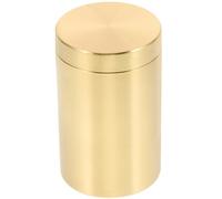 Cabilock Tea Canister Tea Leaf Jar: Cereals Dry Goods Jar Brass Gold Coffee Bean Bag Bag Storage Container Snack Nuts Storage Bottle Sealed Leaf Holder - 3.07X1.89X1.89in