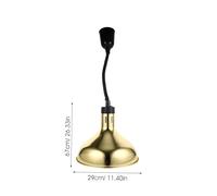 Cabilock Telescopic Food Warming Hanging Lamp with Infrared Bulb High Temperature Resistant Metal Heat Lamp for Kitchen Buffet Restaurant Hotel Fast Heat Dissipation and