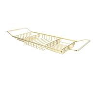 Cabilock Telescopic Stainless Steel Bath Rack with Anti-Slip Design Adjustable over Bathtub Tray for Bathroom Storage and Phone Holder 24.8 Inch Extendable Shower Organizer