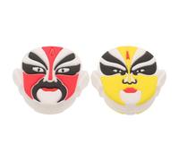 Cabilock Tennis Dampener 2Pcs Traditional Chinese Jingju Design Racket Shock Absorber Silicone for Racket Control Comfort Lightweight Portable Tennis Racket Accessories