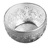 Cabilock Thai Silver Bowl Traditional Design Vintage Tin Serving Bowl for Essential Oil