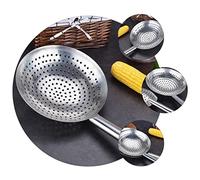 Cabilock Thickened Stainless Steel Frying Oil Strainer Spoon High Density Mesh Colander for French Fries Vegetables and Meat Heat Resistant Handle Kitchen Tool for Home and Restaurant Use