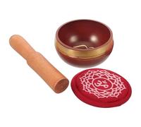 Cabilock Tibetan Singing Bowl Hand-hammered Multi-function Sound Bowl with Wooden Mallet and Cushion for Yoga Meditation Relaxation and Decorative Use