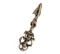 Cabilock Tibetan Vajra Pestle Pendant Key Chain Four-armed Elephant God Design Metal Charm for Spiritual Decor and Personal Accessories