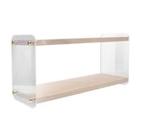 Cabilock Tier Coffee Cup Holder Stand with Wood Acrylic Open Frame