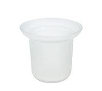 Cabilock Toilet Bowl Brush Holder Frosted Glass Toilet Cleaner Brush Holder Toilet Scrubber Brush Cup Toilet Brush Base for Bathroom Decorative Accessories Transparent