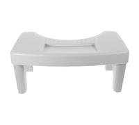 Cabilock Toilet Foot Stool for Adults - Multi-Functional Bathroom Step Stool with Non-Slip Pad PP Footrest Easy to Clean Grey 15.59 X 8.11 X 6.61 Inch