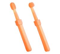 Cabilock Toothbrush Includes Storage Box and Oral Care and Cute Animal Design 2pcs Set with Soft Silicone Bristles Healthy Dental Development for Newborn for Home Use and Travel