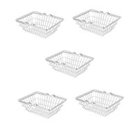 Cabilock Toys shopping basket mini basket metal storage basket pink decor mini toys fruit snack container shower handle baskets small decorative basket fried small basket sorting Storage