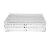 Cabilock Transparent Acrylic Storage Box for Nail Art Supplies Organizer with Clear Compartments for Rhinestones Beads and Charms Desktop Container for Craft and Cosmetic Storage